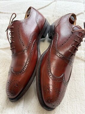 VINTAGE 🇺🇸 USA Made Austin Reed Goodyear Welted Brown Wingtip Brogues Shoes 10